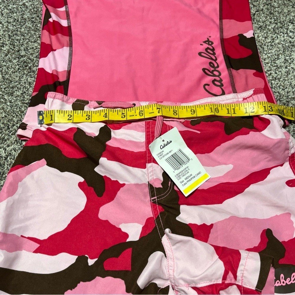 Girls Medium Cabela’s Swim Board Shorts And Rash guard Pink Camo - Picture 8 of 11